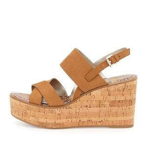 Sam Edelman Destiny leather cork wedge sandals